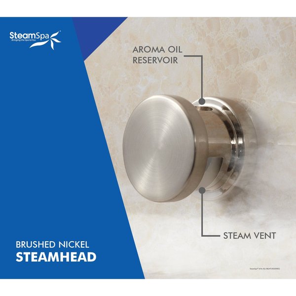 SteamSpa Wifi and Bluetooth 24kW Steam Bath Generator in Brushed Nickel BKT2400BN-A