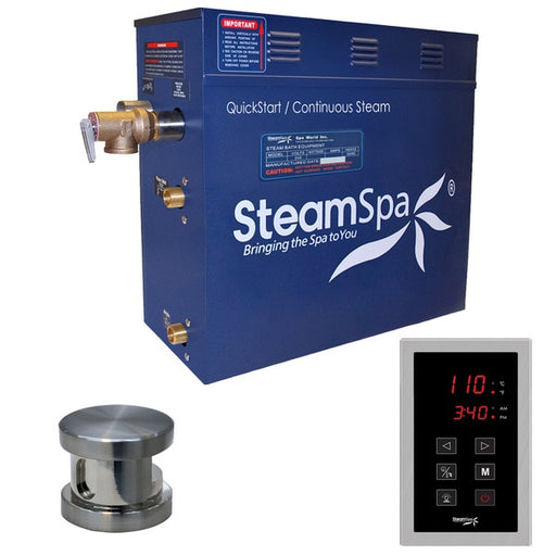 SteamSpa Oasis 7.5 KW QuickStart Bath Generator in Brushed Nickel OAT750BN