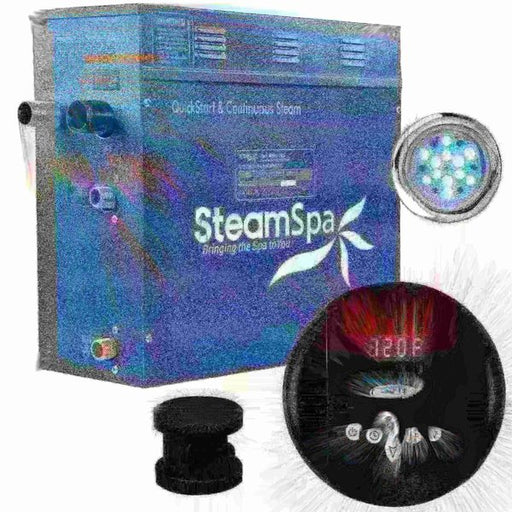 SteamSpa Indulgence 9 KW QuickStart Bath Generator in Matte Black IN900MK