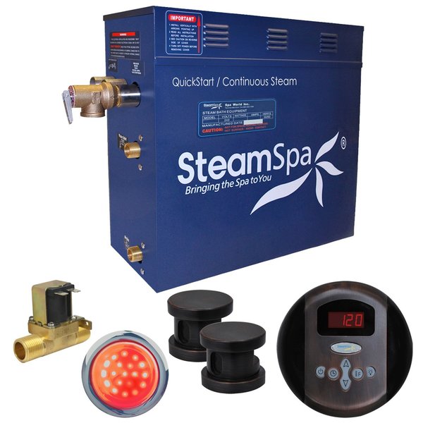 SteamSpa Indulgence 12kW Bath Generator w/Auto Drain-Oil Rubbed Bronze IN1200OB-A