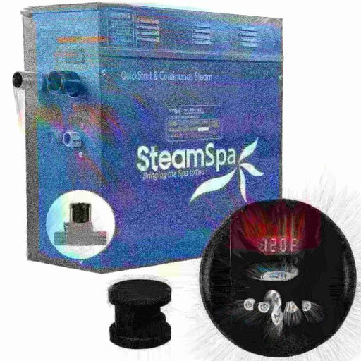SteamSpa Oasis 9 KW Bath Generator with Auto Drain in Matte Black OA900MK-A