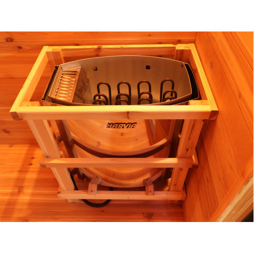 SunRay Denali 4-Person Contemporary Outdoor Sauna with Harvia Heater HL400D5