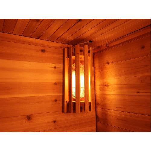 SunRay Denali 4-Person Contemporary Outdoor Sauna with Harvia Heater HL400D5