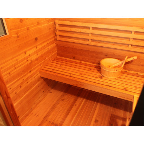 SunRay Seneca 3-Person Contemporary Outdoor Sauna With Harvia Heater HL300D5