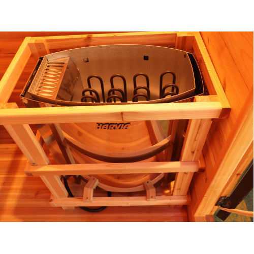 SunRay Seneca 3-Person Contemporary Outdoor Sauna With Harvia Heater HL300D5