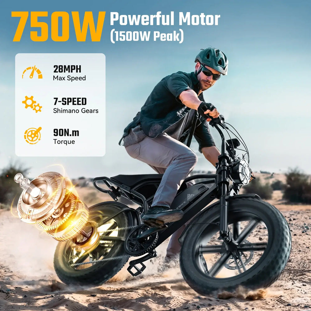TST R002 20'' 1500W Full Suspension Moped-style Electric Bike