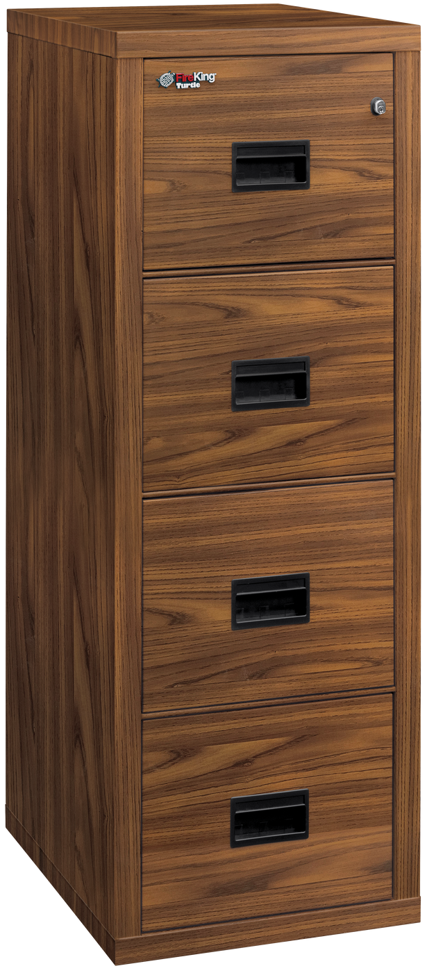 FireKing Turtle Designer Series - Space Saving Vertical File Cabinet - 1-Hour Fire Rated - 2 or 4 Drawers - 4 Colors 2R1822-CKP