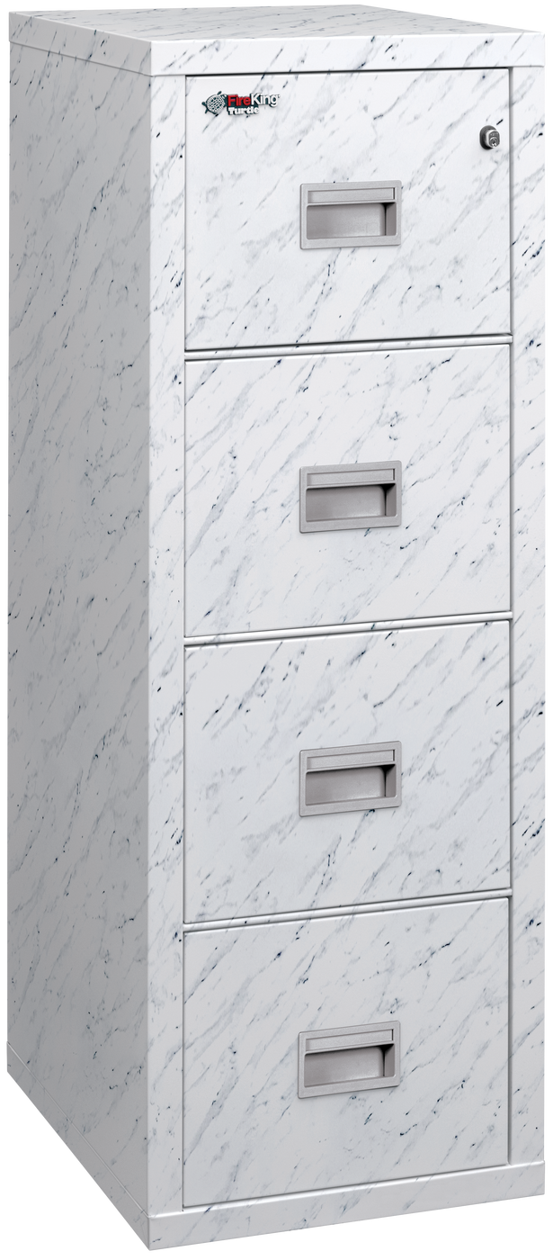 FireKing Turtle Designer Series - Space Saving Vertical File Cabinet - 1-Hour Fire Rated - 2 or 4 Drawers - 4 Colors 2R1822-CKP
