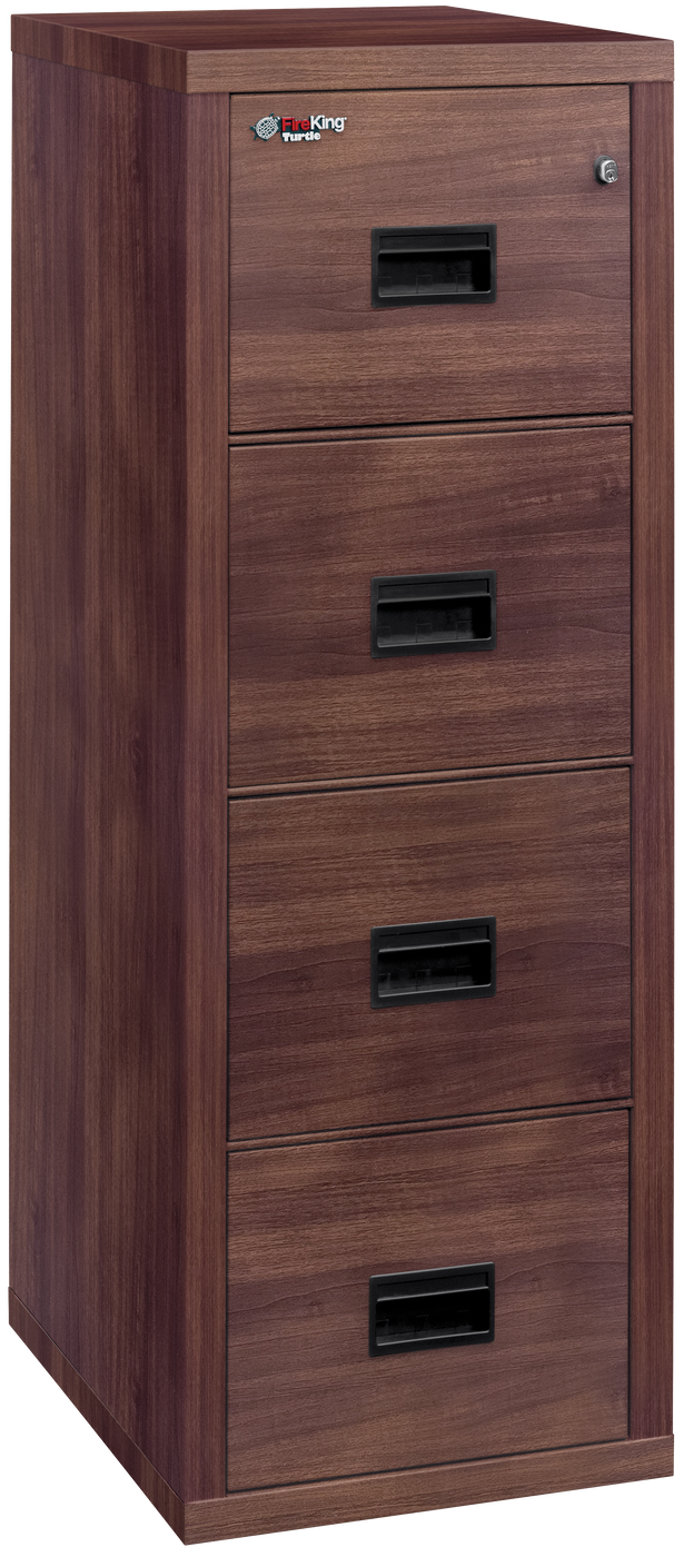 FireKing Turtle Designer Series - Space Saving Vertical File Cabinet - 1-Hour Fire Rated - 2 or 4 Drawers - 4 Colors 2R1822-CKP