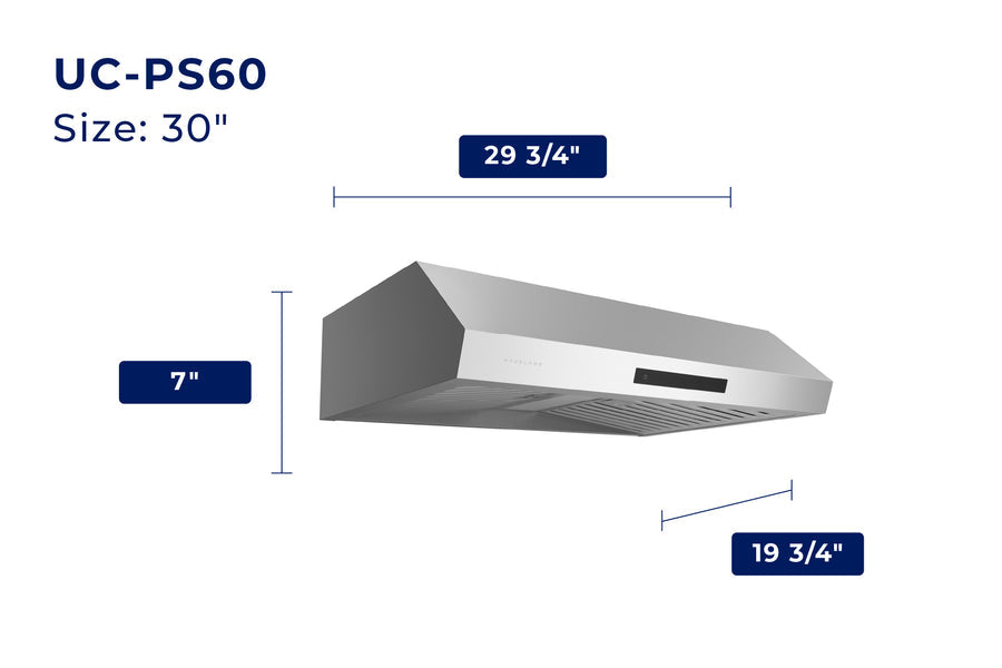 Hauslane UC-PS60 Ducted Under Cabinet Range Hood