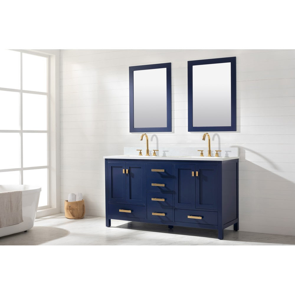 Design Element V01-60-BLU Valentino 60 Inch Double Vanity