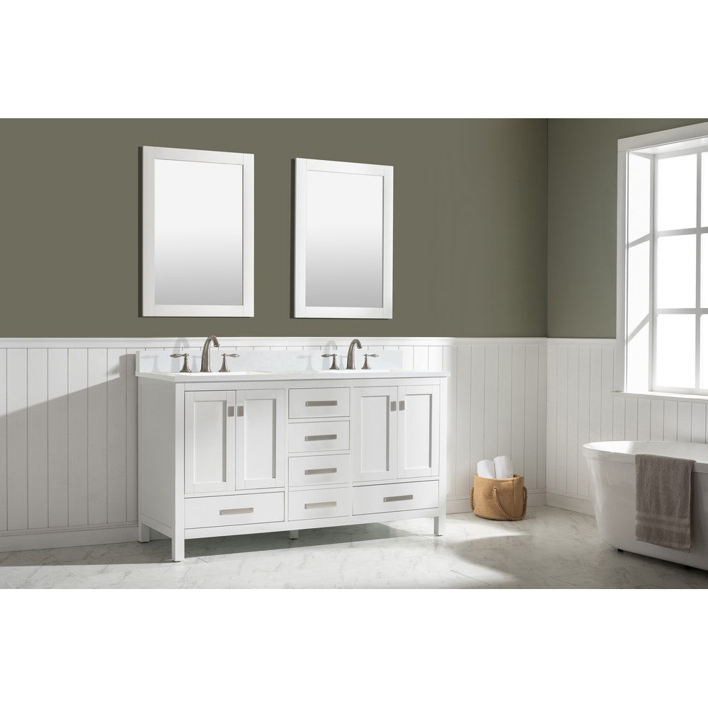 Design Element V01-60-WT Valentino 60 Inch Double Vanity