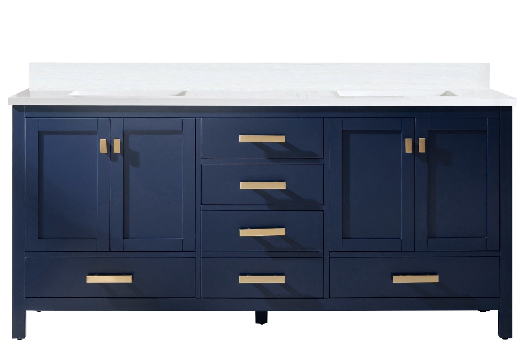 Design Element Valentino 72" Single Sink Vanity with White Quartz Top