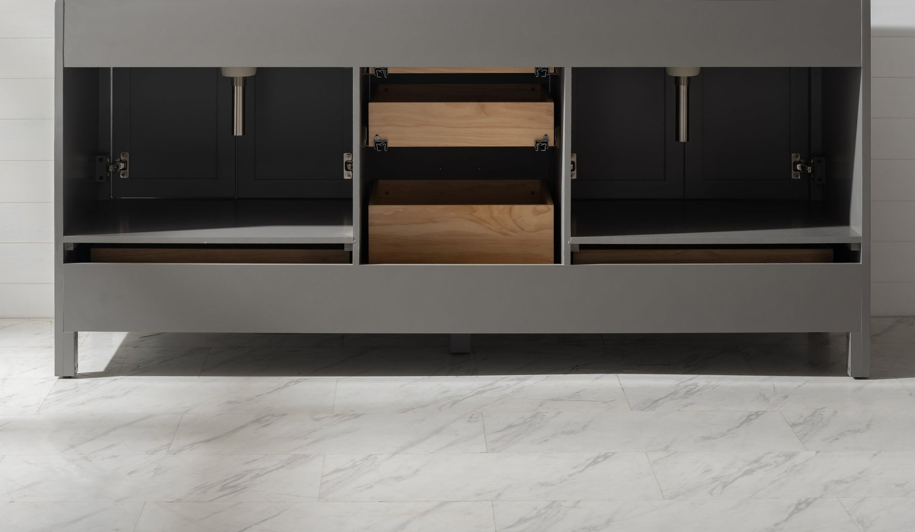 Design Element Valentino 72" Single Sink Vanity with White Quartz Top