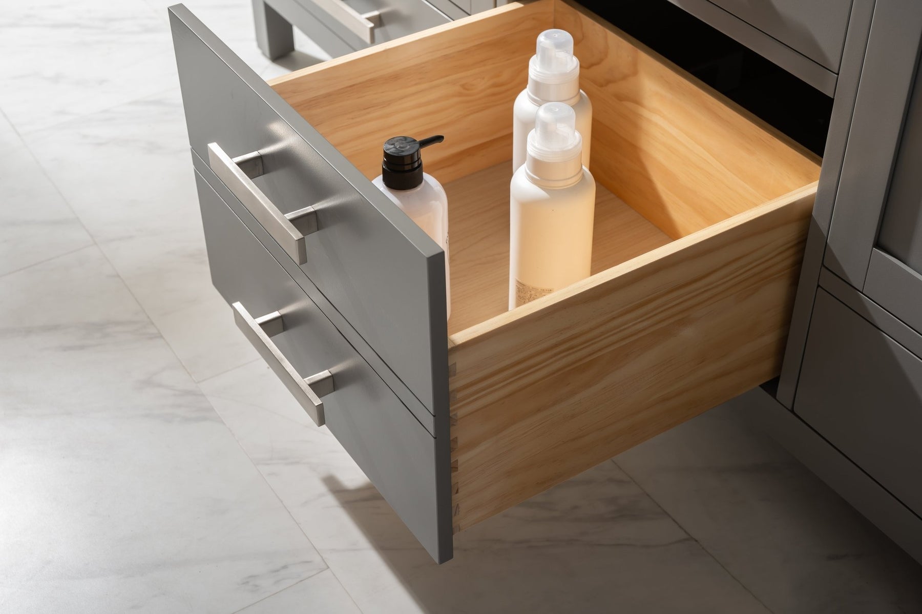 Design Element Valentino 72" Single Sink Vanity with White Quartz Top