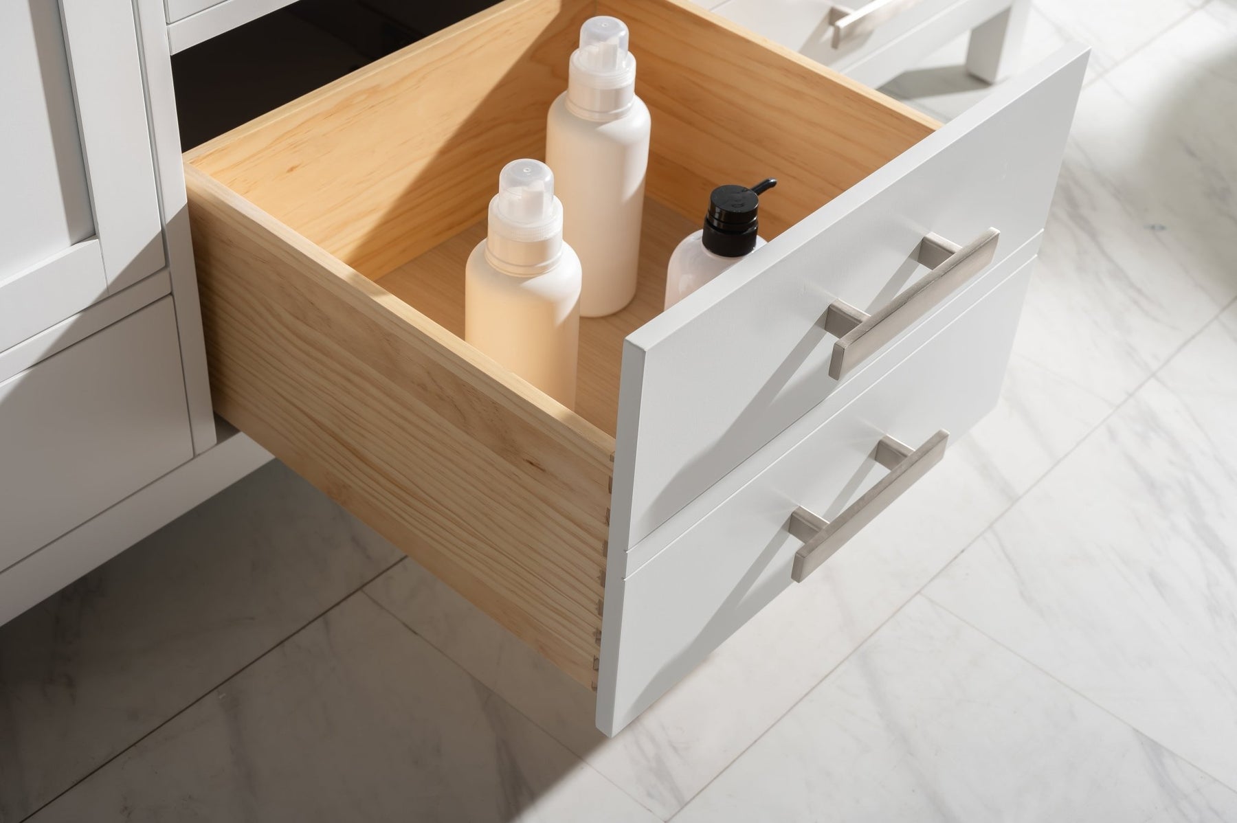 Design Element Valentino 72" Single Sink Vanity with White Quartz Top