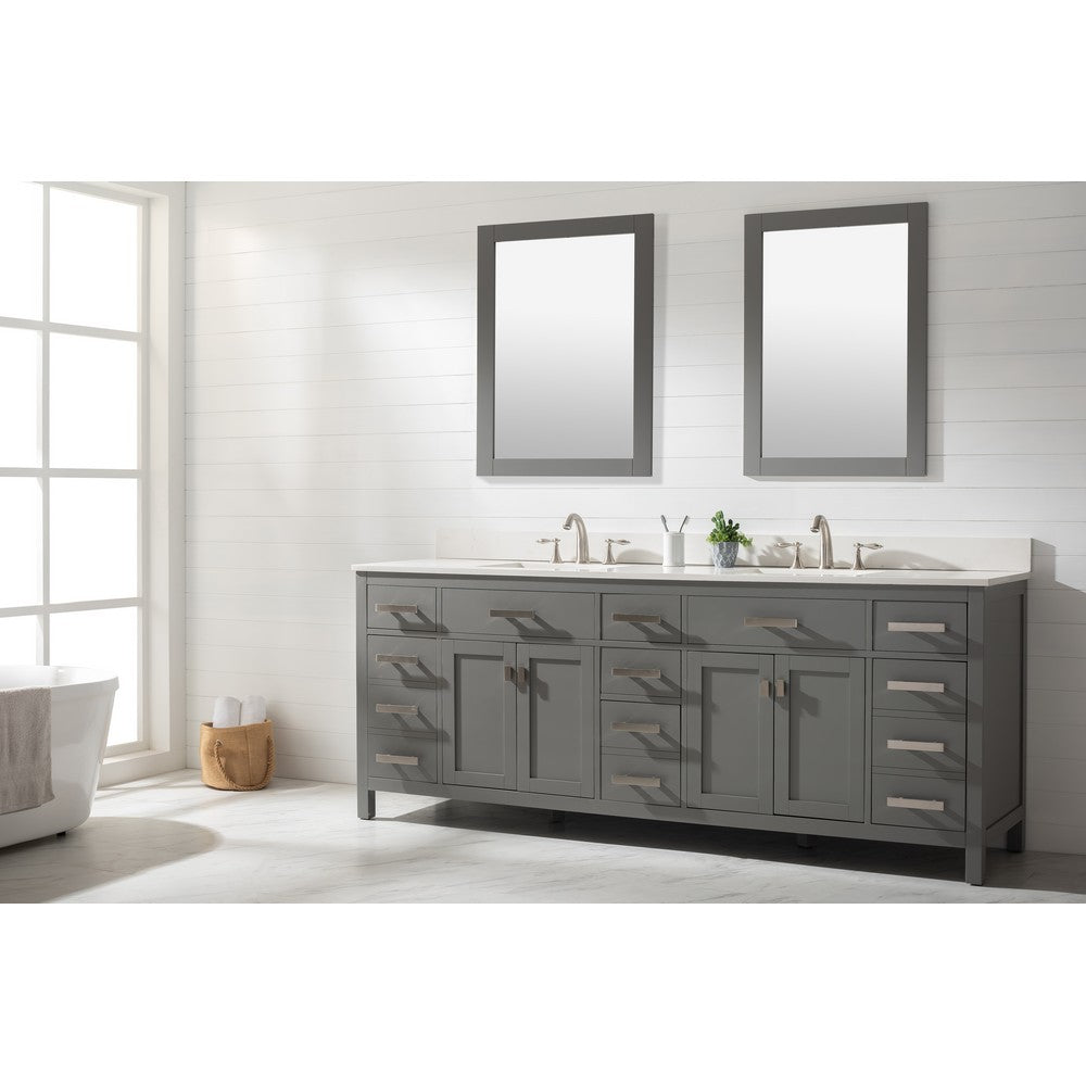 Design Element V01-84-GY Valentino 84 Inch Double Sink Vanity