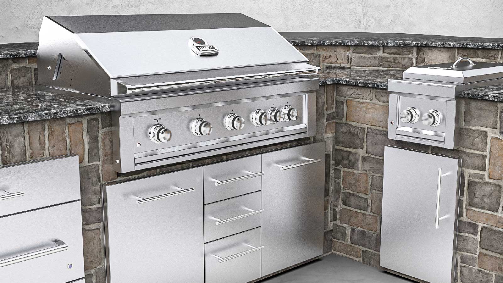 Sunstone Venetian 10ft x 10ft Island Design with Grill and Component Package – SKPVENETIAN-DE