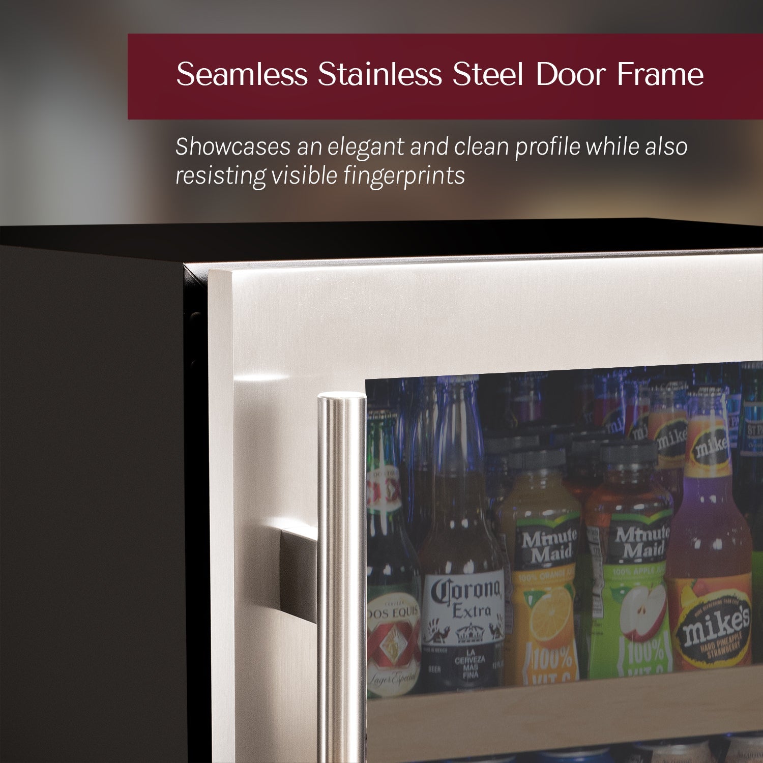 Allavino 24" Wide Reserva Series Stainless Steel Left Hinge Beverage Center  AO VSBC24L-SSL