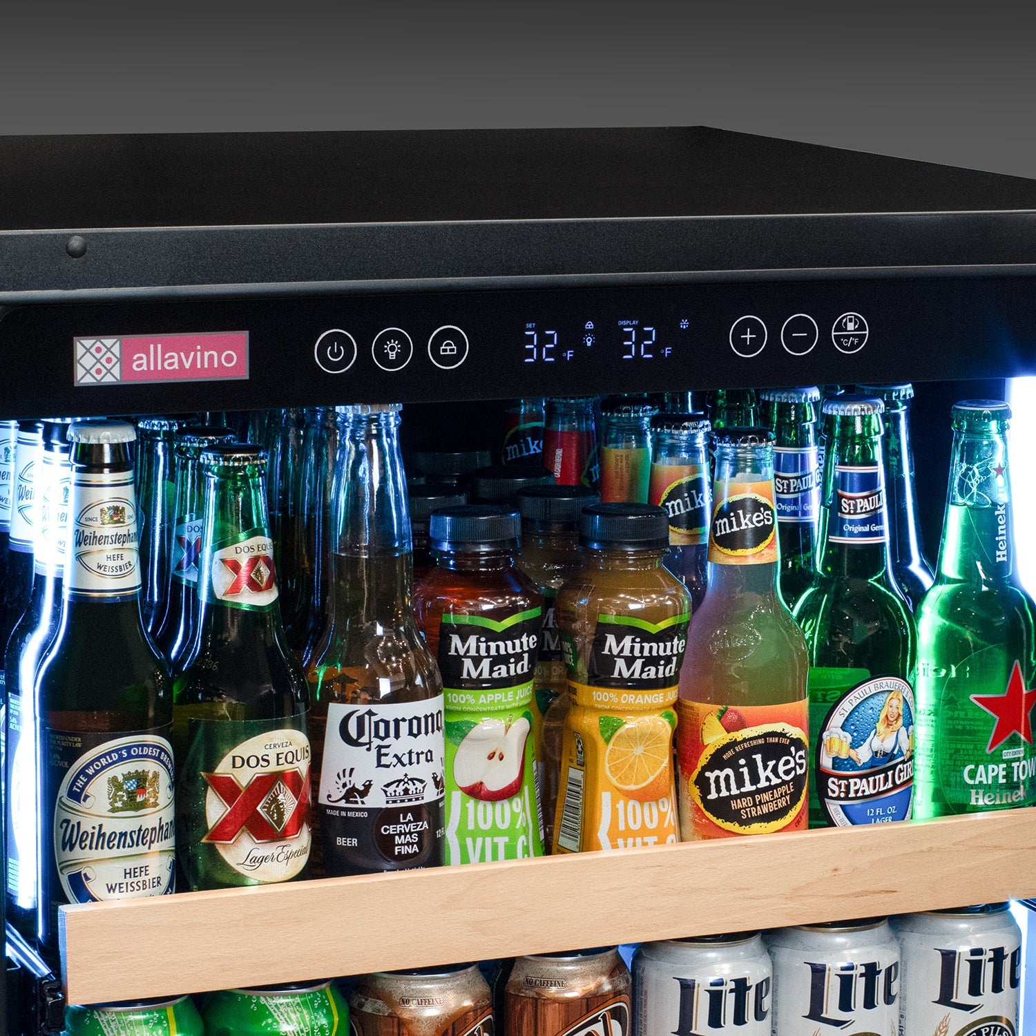 Allavino Reserva Series Stainless Steel Side-by-Side Beverage Center  BF 2X-VSBC24L-SS