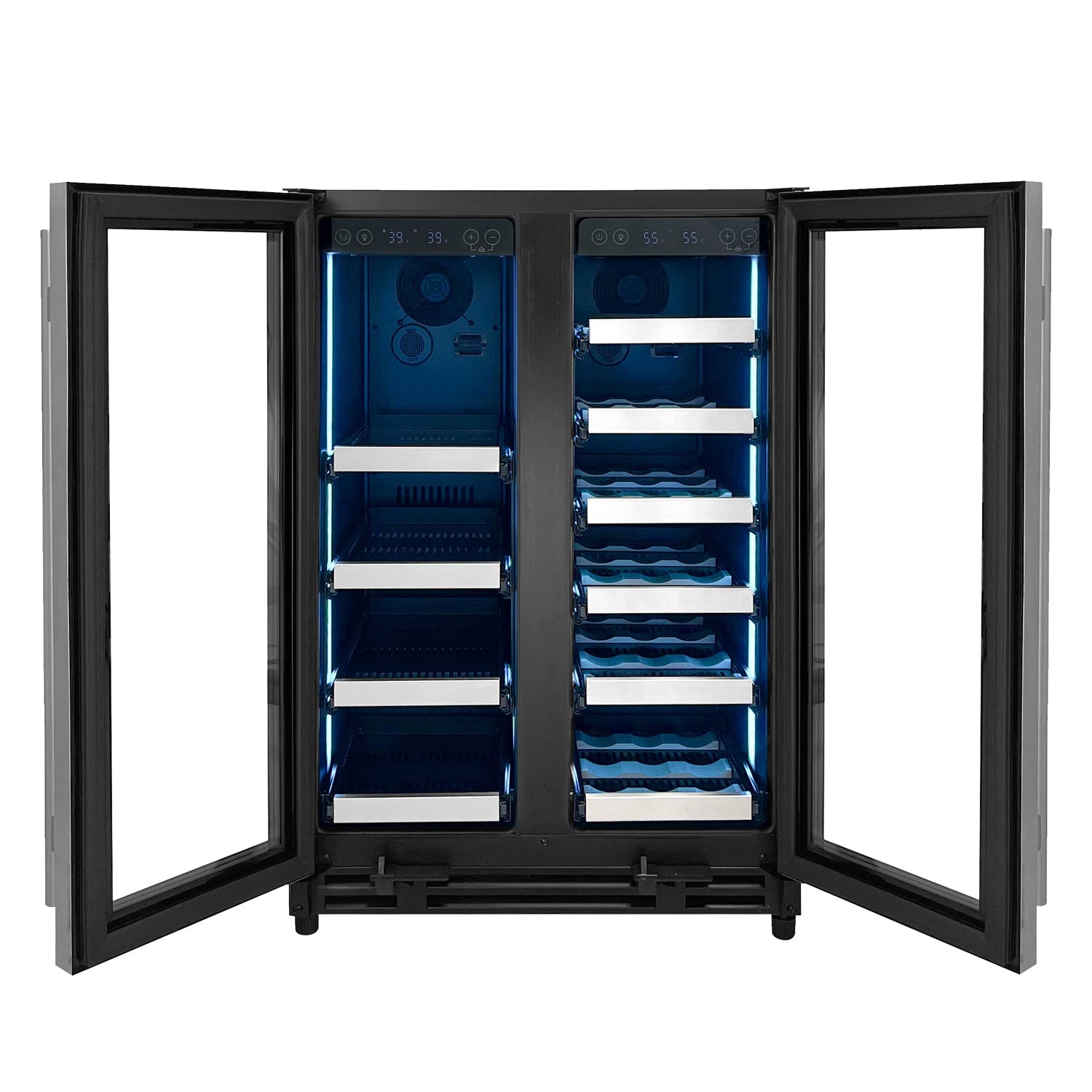 Allavino Reserva Series 24" Wide Two Door Stainless Steel Wine Refrigerator/Beverage Center AO VSBCW34FD-2S