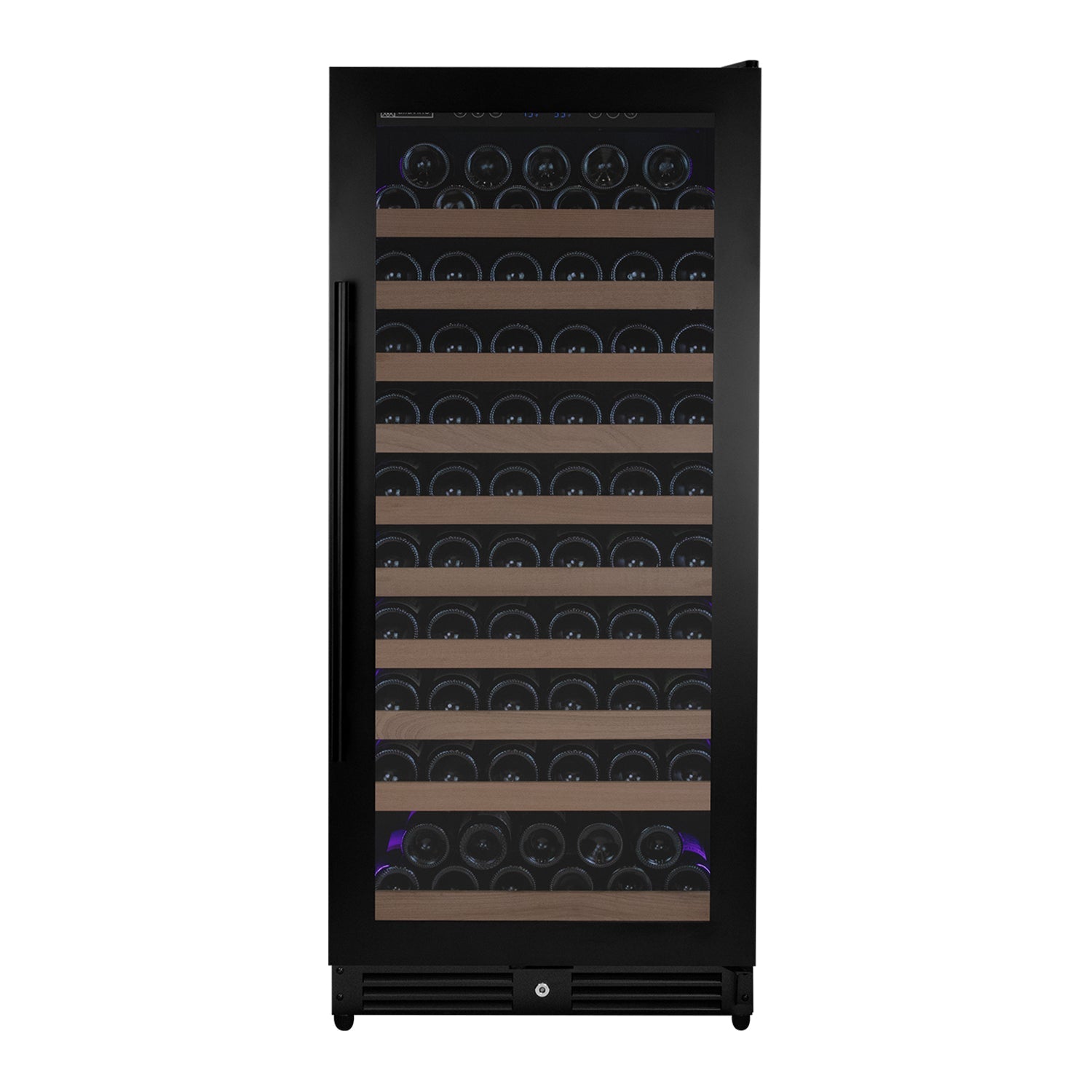 Allavino Reserva Series 119 Bottle 55" Semi Tall Single Zone Right Hinge Black Metal Wine Refrigerator AO VSW11955S-1BR