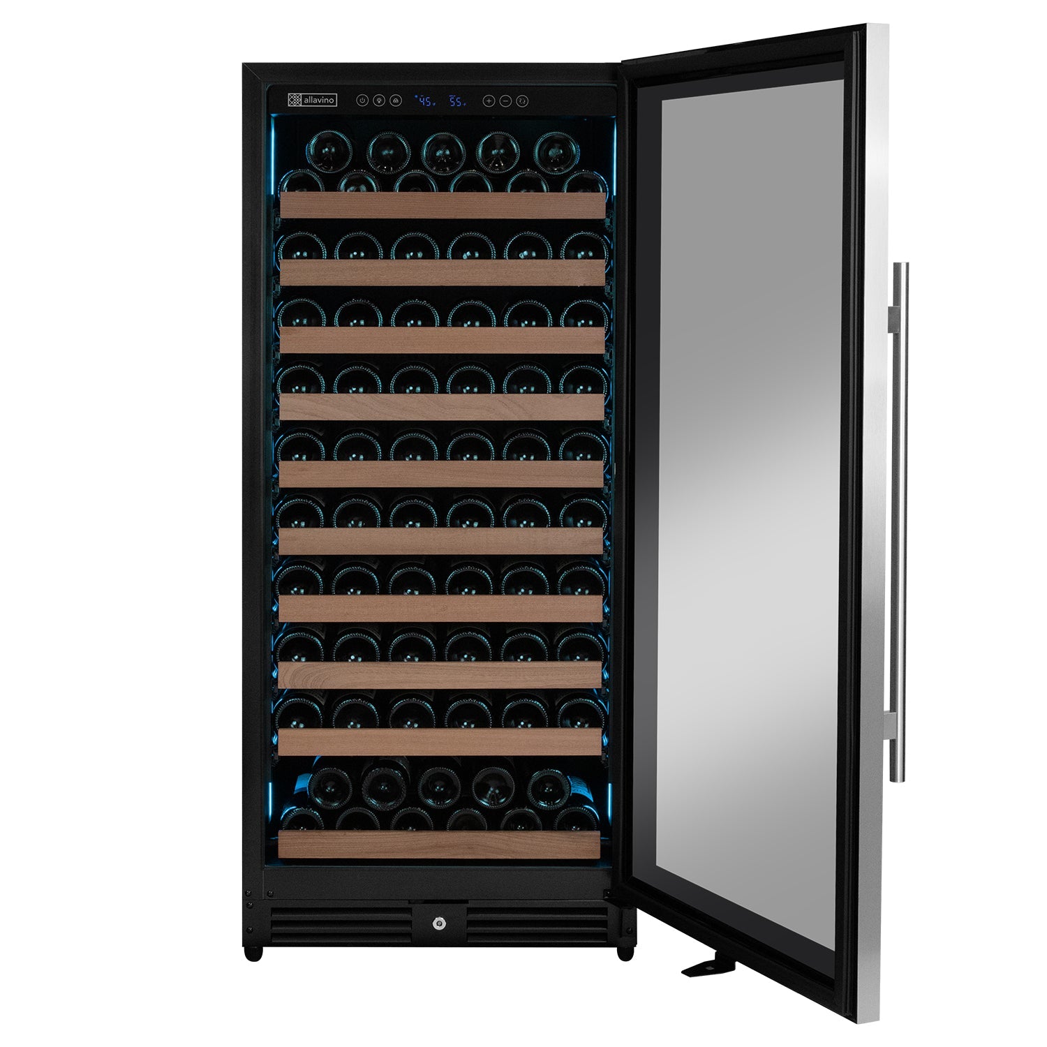 Allavino Reserva Series 119 Bottle 55" Tall Single Zone Right Hinge Stainless Steel Wine Refrigerator AO VSW11955S-1SR