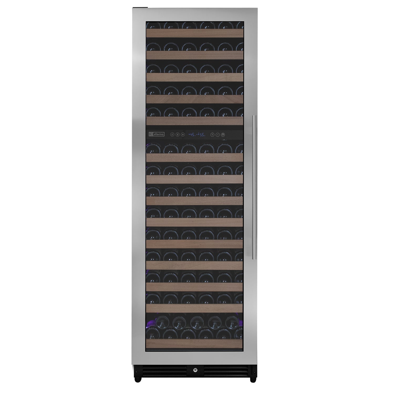Allavino Reserva Series 154 Bottle 71" Tall Dual Zone Left Hinge Stainless Steel Wine Refrigerator AO VSW15471D-2SL
