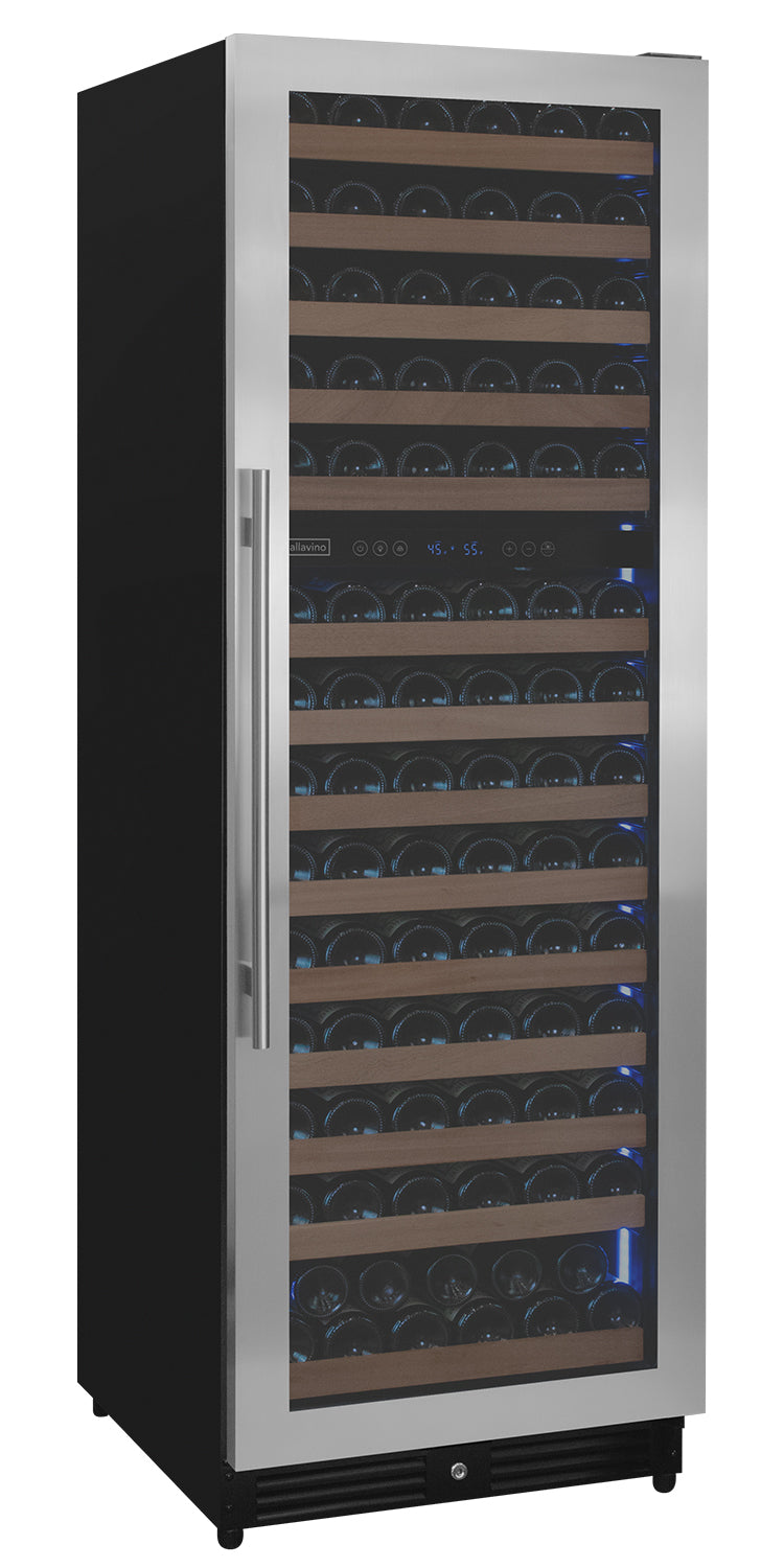 Allavino Reserva Series 154 Bottle 71" Tall Dual Zone Right Hinge Stainless Steel Wine Refrigerator AO VSW15471D-2SR