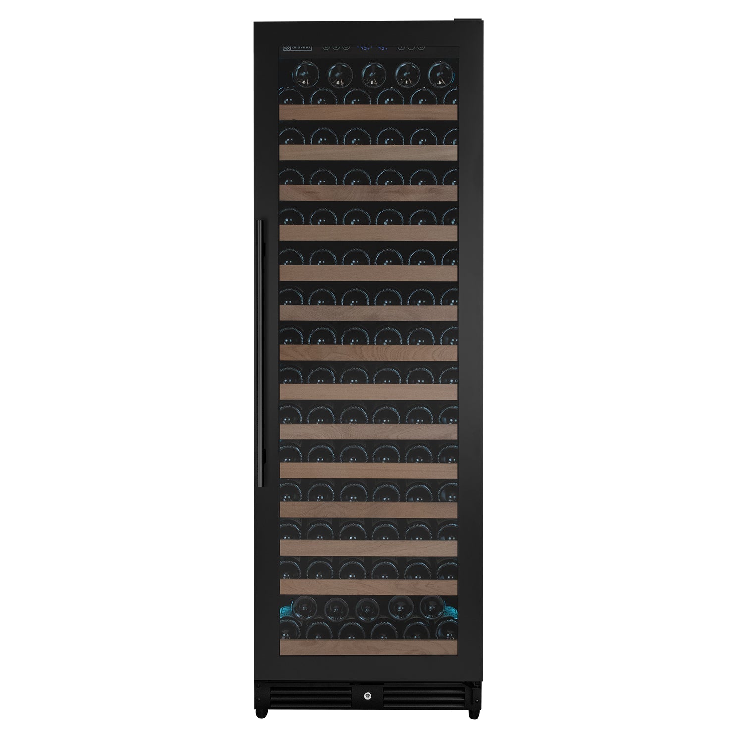 Allavino Reserva Series 163 Bottle 71" Tall Single Zone Right Hinge Black Metal Wine Cooler Refrigerator AO VSW16371S-1BR