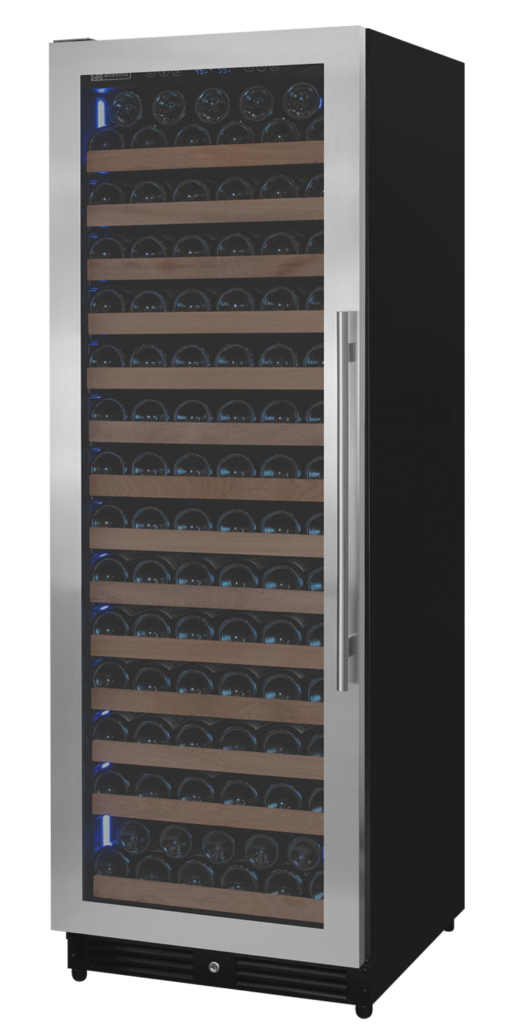 Allavino Reserva Series 163 Bottle 71" Tall Single Zone Left Hinge Stainless Steel Wine Refrigerator AO VSW16371S-1SL