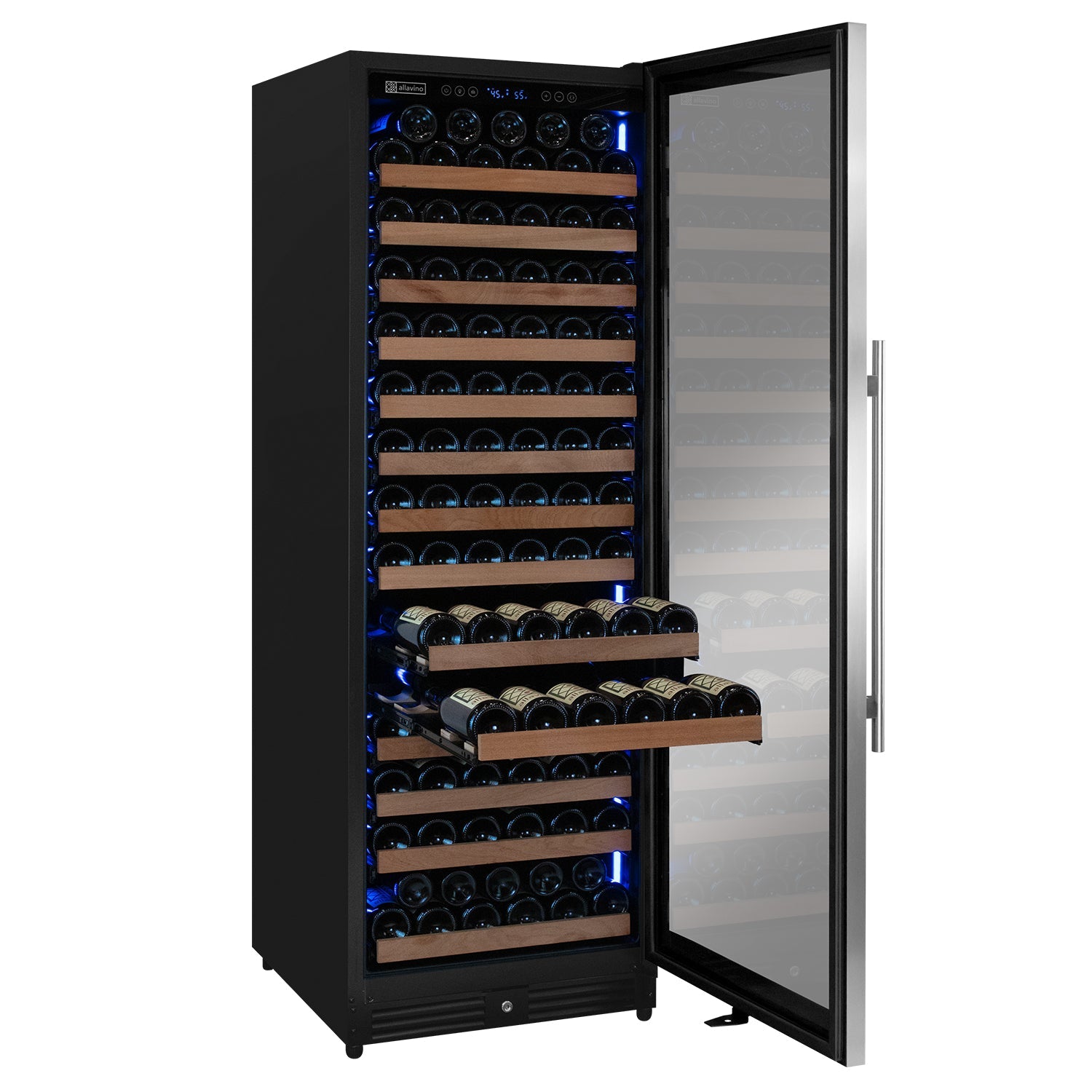 Allavino Reserva Series 163 Bottle 71" Tall Single Zone Right Hinge Stainless Steel Wine Refrigerator AO VSW16371S-1SR