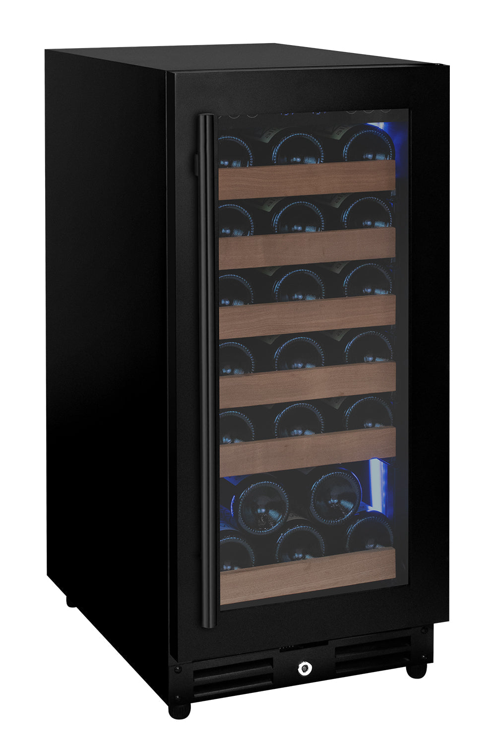 Allavino 15" Wide Reserva Series 30 Bottle Single Zone Black Right Hinge Wine Refrigerator AO VSW3015S-1BR