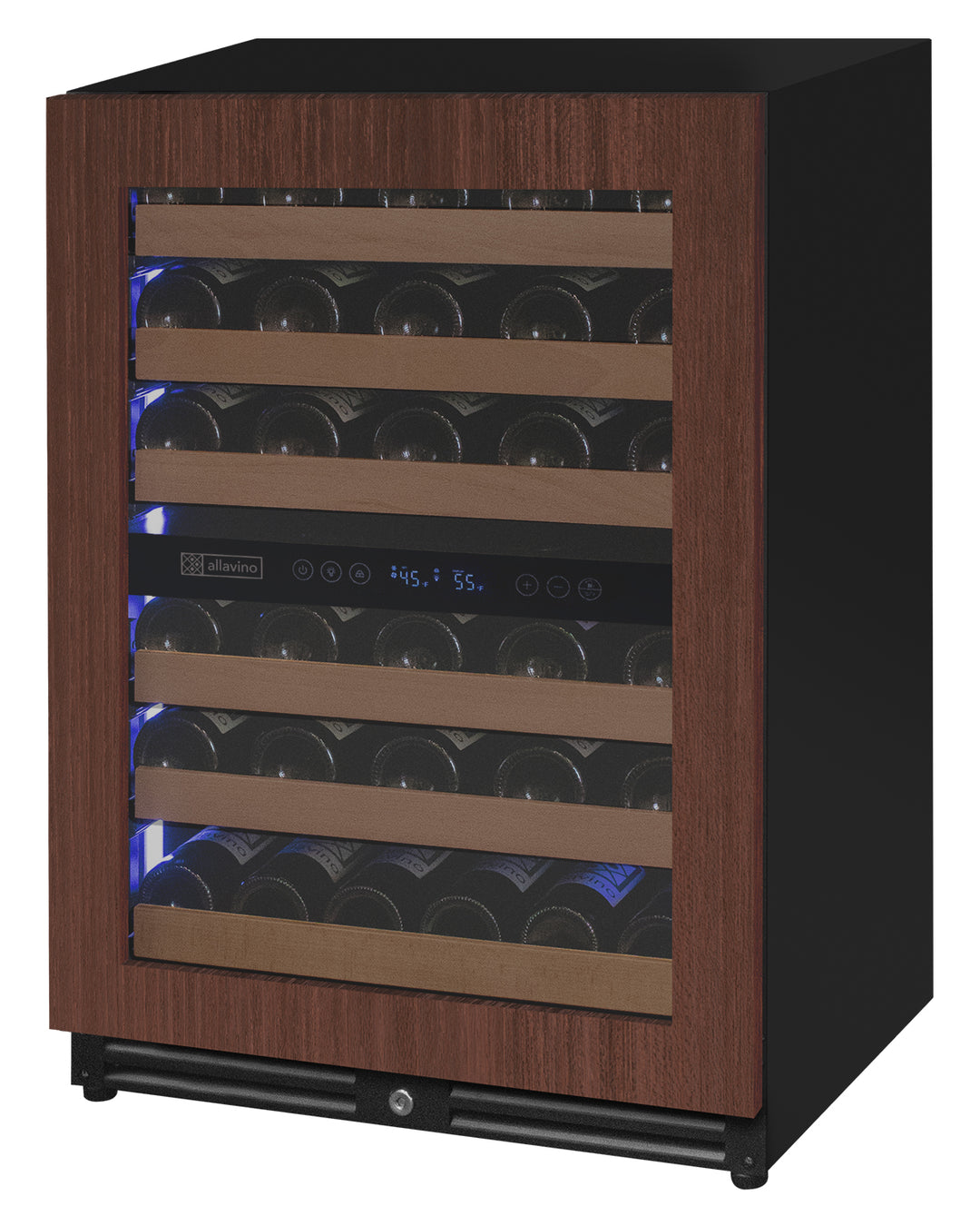 Allavino Reserva Series 51 Bottle Dual Zone Built-in Luxury Wine Refrigerator with Panel Ready Overlay Door - Left Hinge AO VSW5134D-2PRL