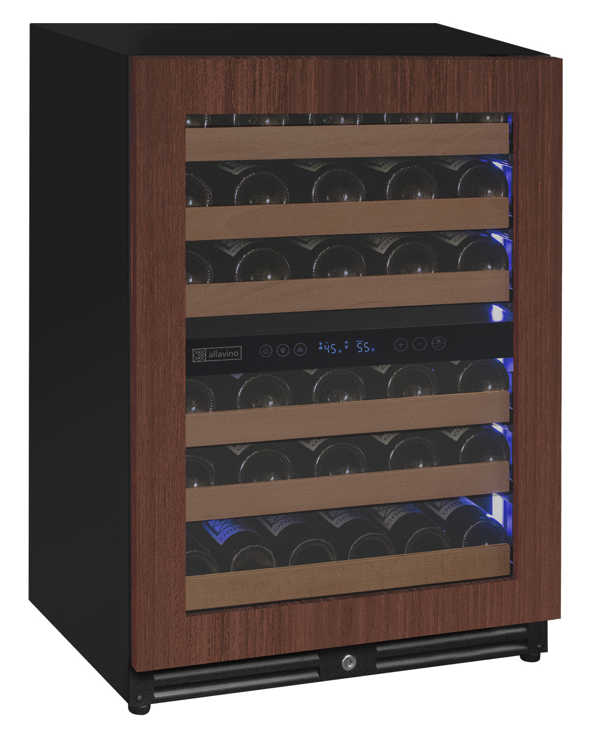 Allavino Reserva Series - 56 Bottle Dual Zone Built-in Luxury Wine Refrigerator with Panel Ready Overlay Door - Right Hinge AO VSW5134D-2PRR