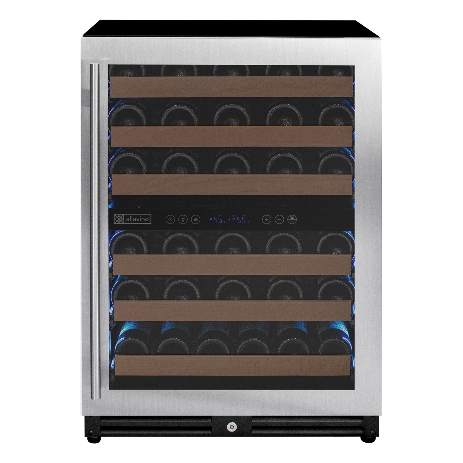 Allavino Reserva Series - 51 Bottle Dual Zone Built-in Luxury Wine Refrigerator with Stainless Steel Door - Right Hinge AO VSW5134D-2SR