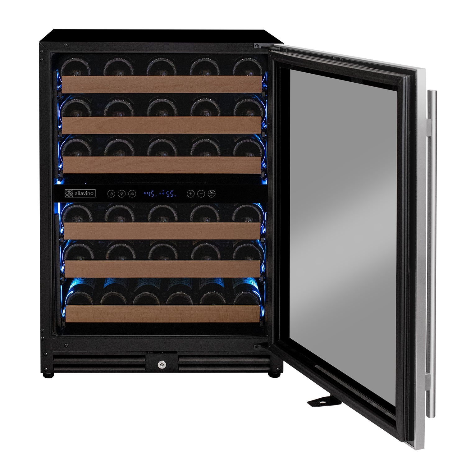 Allavino Reserva Series - 51 Bottle Dual Zone Built-in Luxury Wine Refrigerator with Stainless Steel Door - Right Hinge AO VSW5134D-2SR