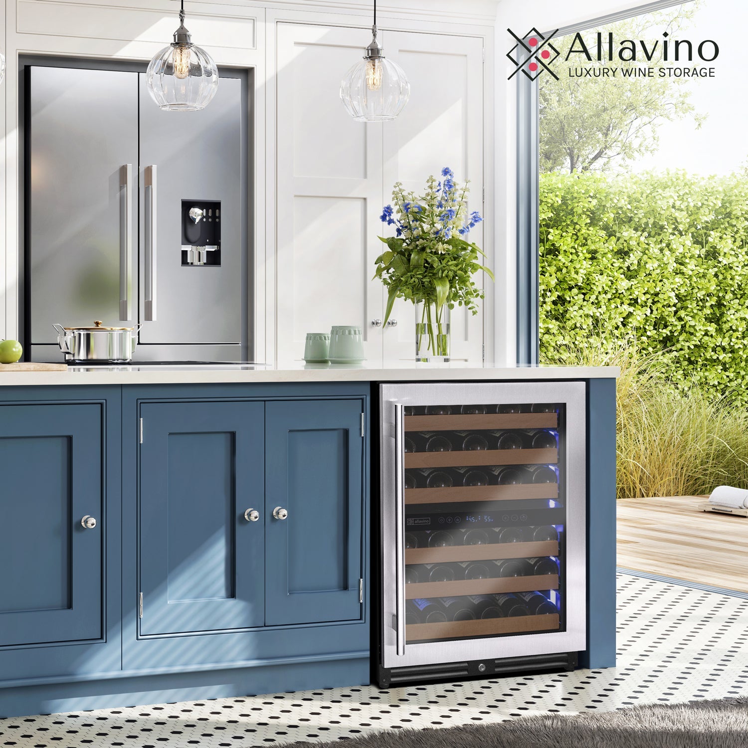 Allavino Reserva Series - 51 Bottle Dual Zone Built-in Luxury Wine Refrigerator with Stainless Steel Door - Right Hinge AO VSW5134D-2SR