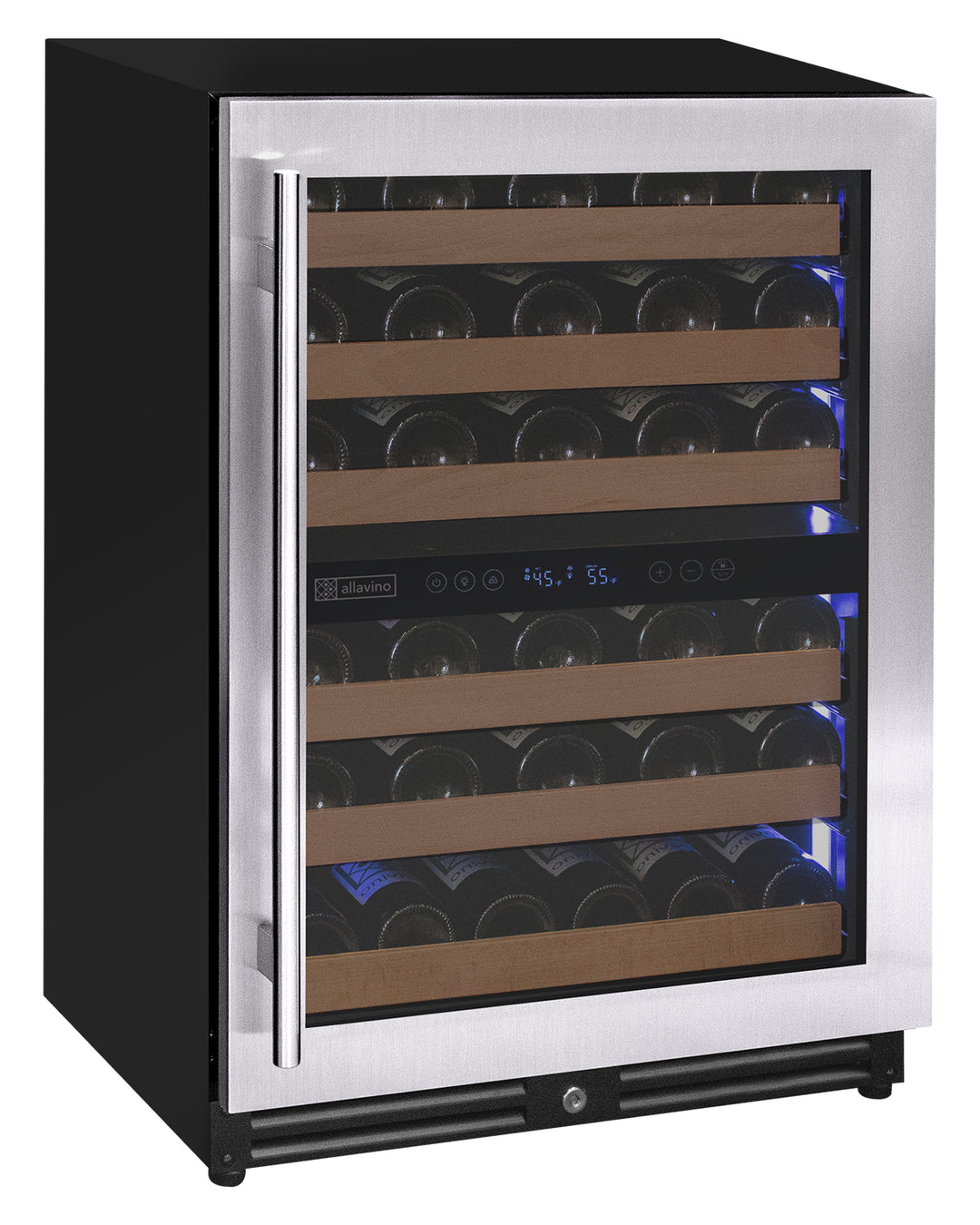 Allavino Reserva Series - 51 Bottle Dual Zone Built-in Luxury Wine Refrigerator with Stainless Steel Door - Right Hinge AO VSW5134D-2SR