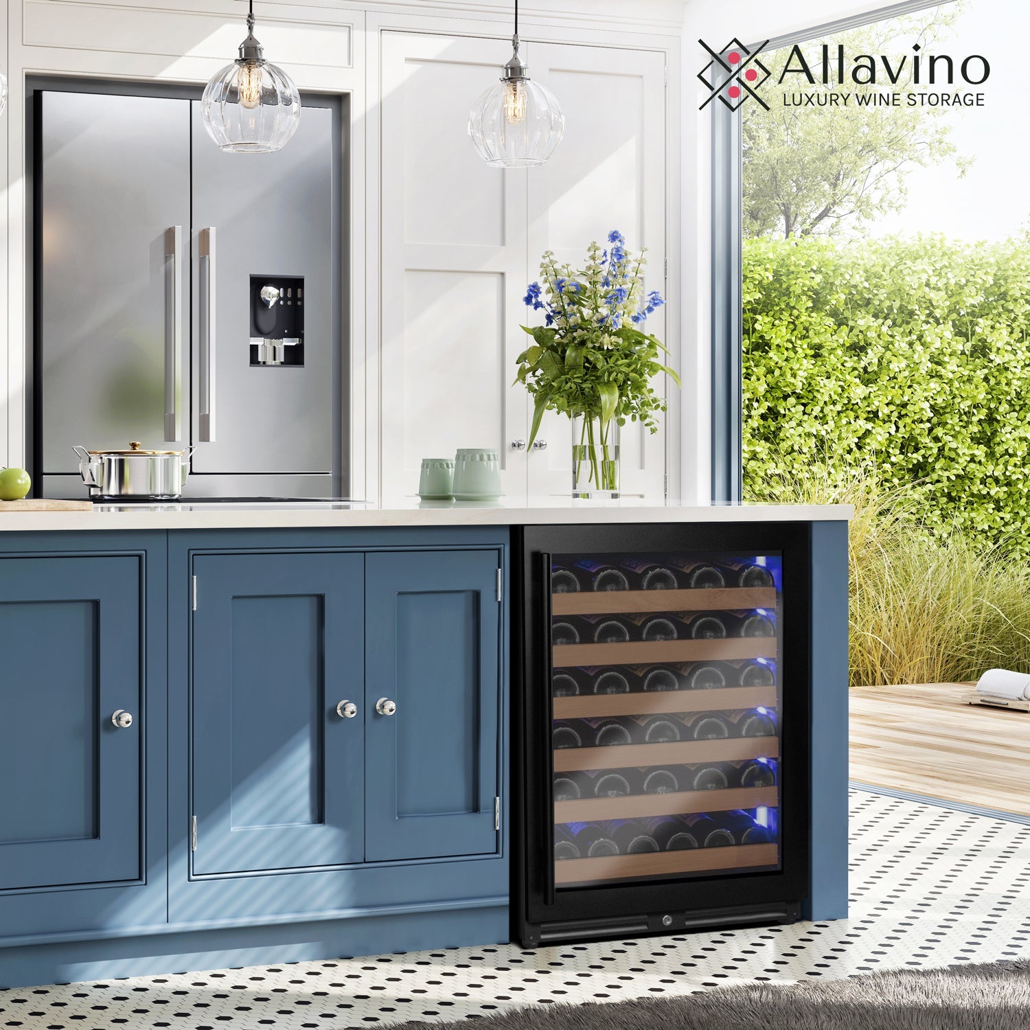 Allavino Reserva Series - 51 Bottle Single Zone Built-in Luxury Wine Refrigerator with Black Door - Right Hinge AO VSW5134S-1BR