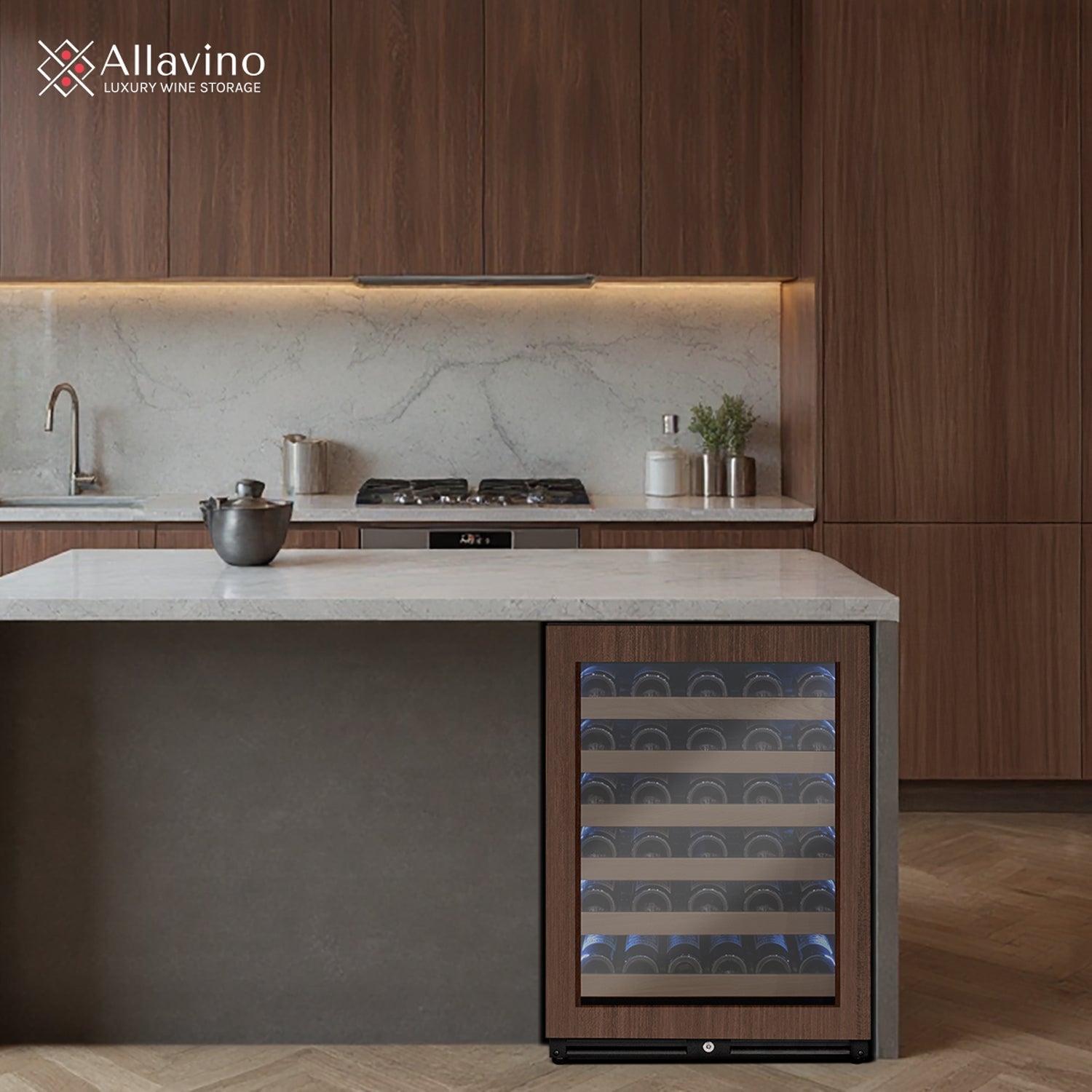 Allavino Reserva Series 51 Bottle Single Zone Built-in Luxury Wine Refrigerator with Panel Ready Overlay Door - Right Hinge AO VSW5134S-1PRR