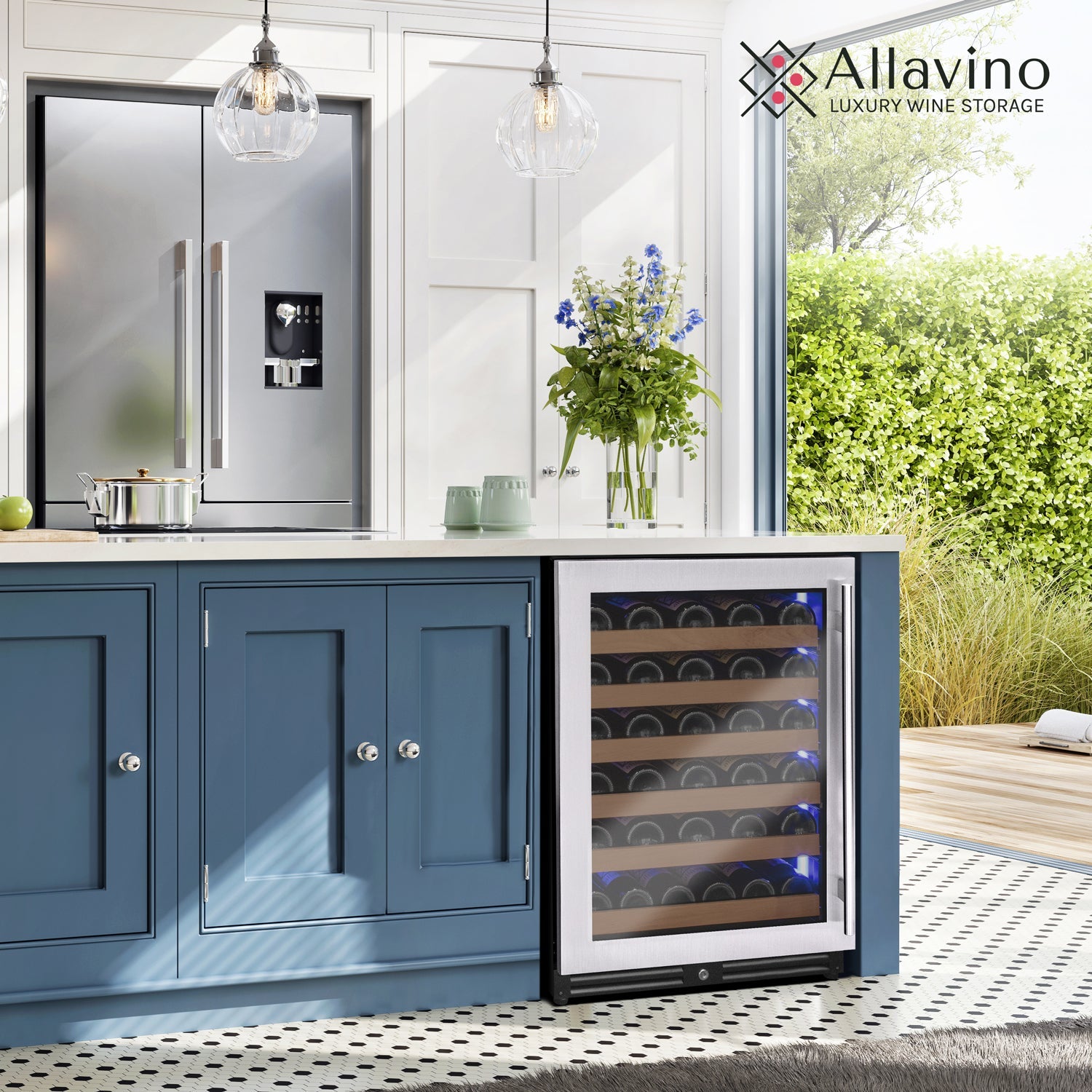 Allavino Reserva Series - 51 Bottle Single Zone Built-in Luxury Wine Refrigerator with Stainless Steel Door - Left Hinge AO VSW5134S-1SL