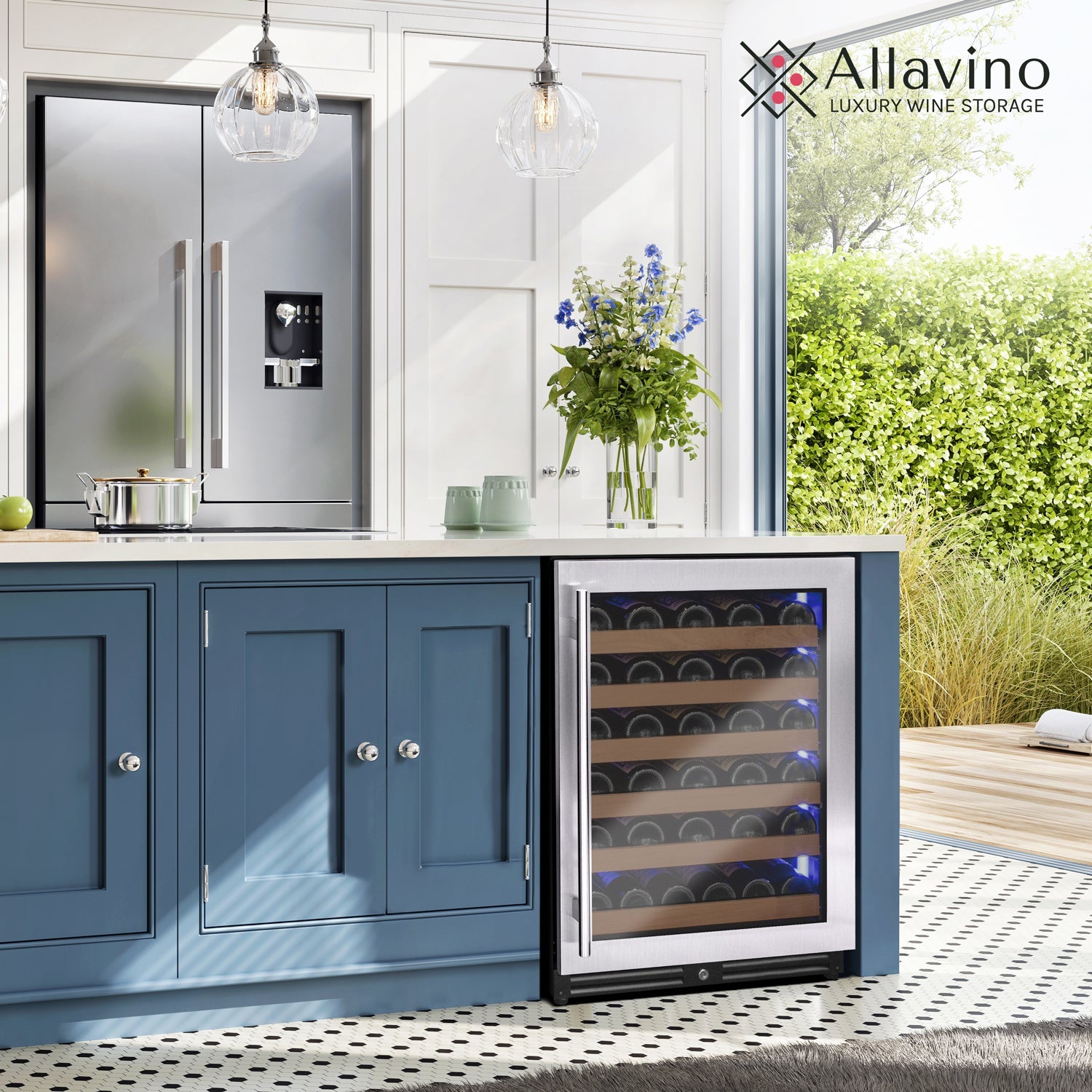 Allavino Reserva Series - 51 Bottle Single Zone Built-in Luxury Wine Refrigerator with Stainless Steel Door - Right Hinge AO VSW5134S-1SR