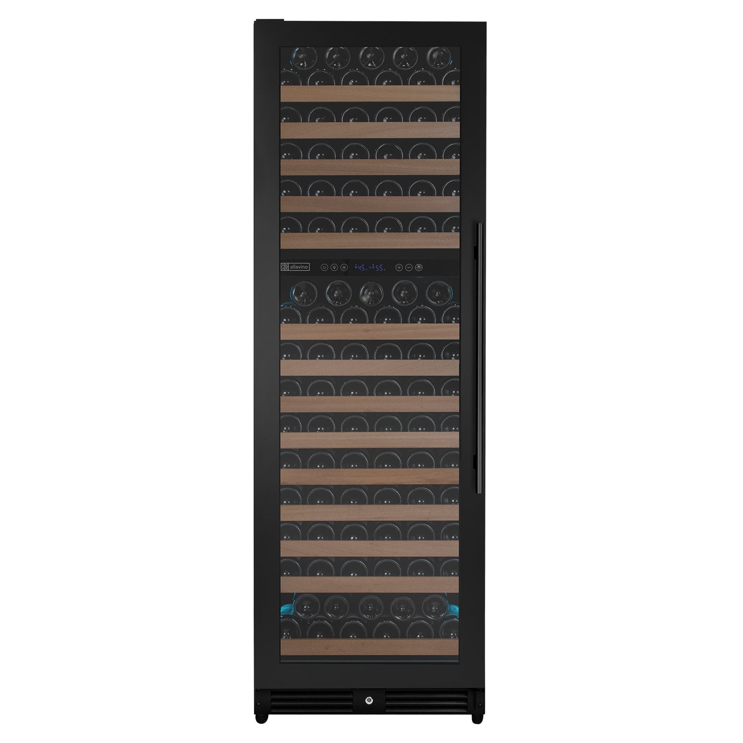Allavino Reserva Series 172 Bottle Dual Zone Built-in Wine Refrigerator with Black Metal Door - Left Hinge AO VSW71LD-2BL