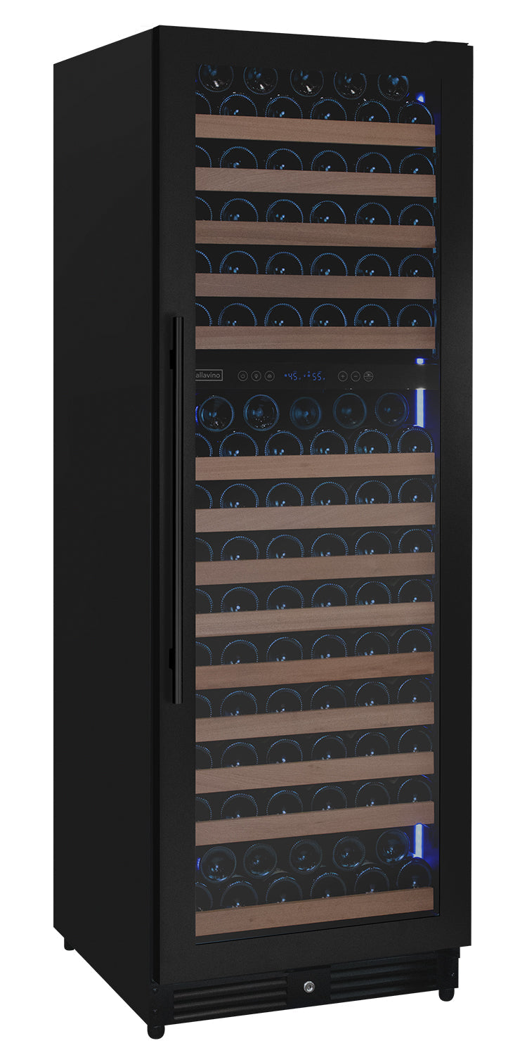 Allavino Reserva Series 172 Bottle Dual Zone Built-in Wine Refrigerator with Black Metal Door - Right Hinge AO VSW71LD-2BR