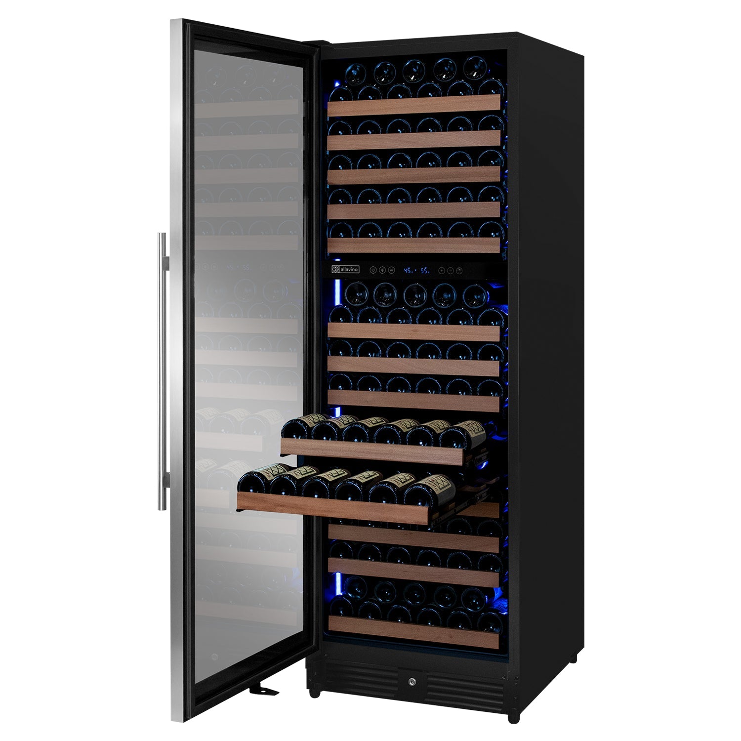 Allavino Reserva Series 172 Bottle Dual Zone Built-in Wine Refrigerator with Stainless Steel Door - Left Hinge AO VSW71LD-2SL