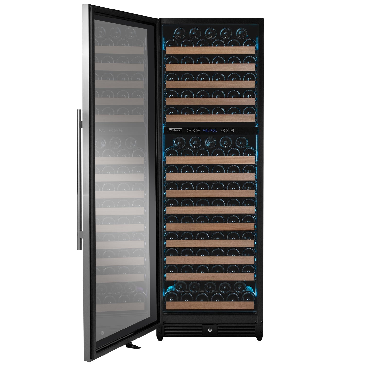 Allavino Reserva Series 172 Bottle Dual Zone Built-in Wine Refrigerator with Stainless Steel Door - Left Hinge AO VSW71LD-2SL