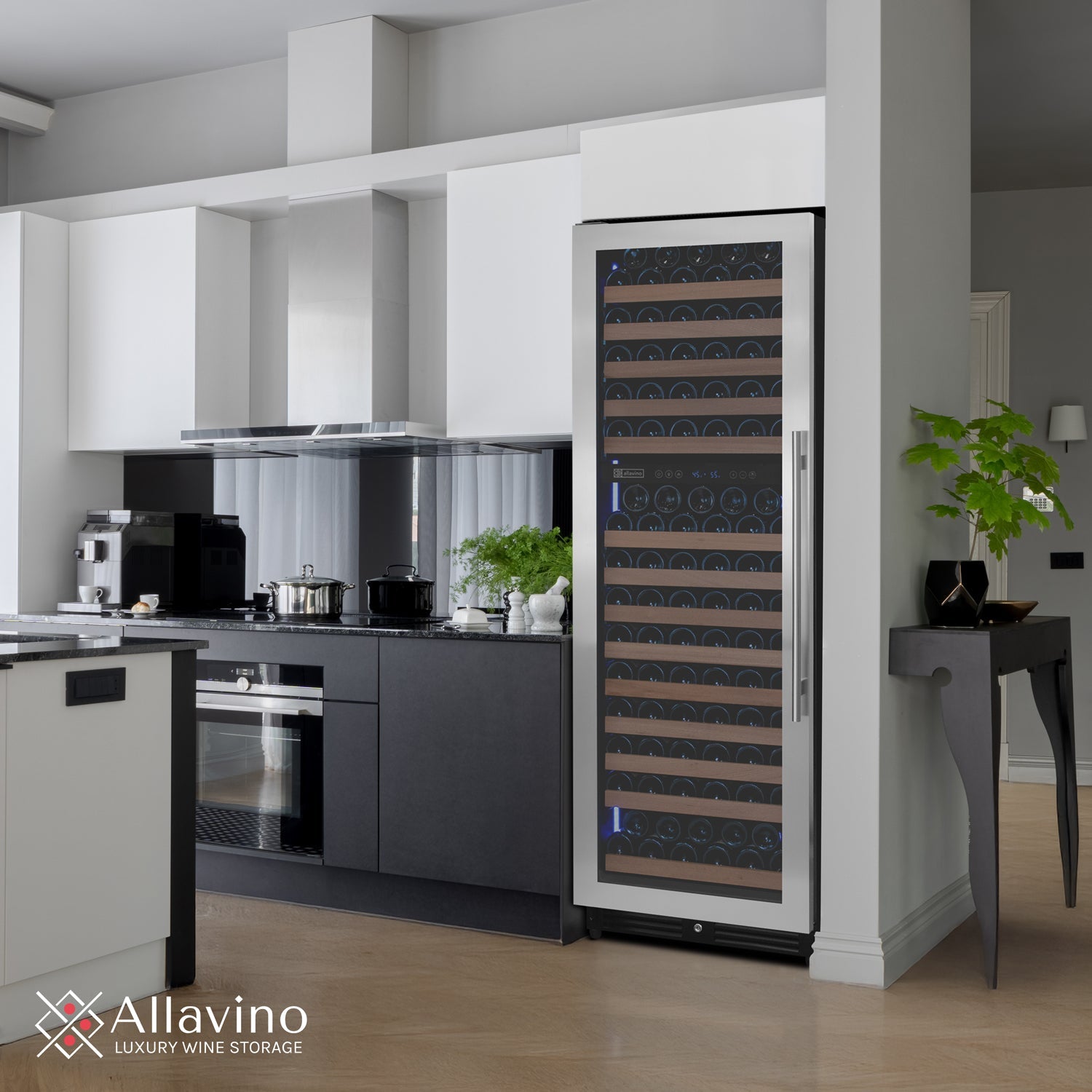 Allavino Reserva Series 172 Bottle Dual Zone Built-in Wine Refrigerator with Stainless Steel Door - Left Hinge AO VSW71LD-2SL