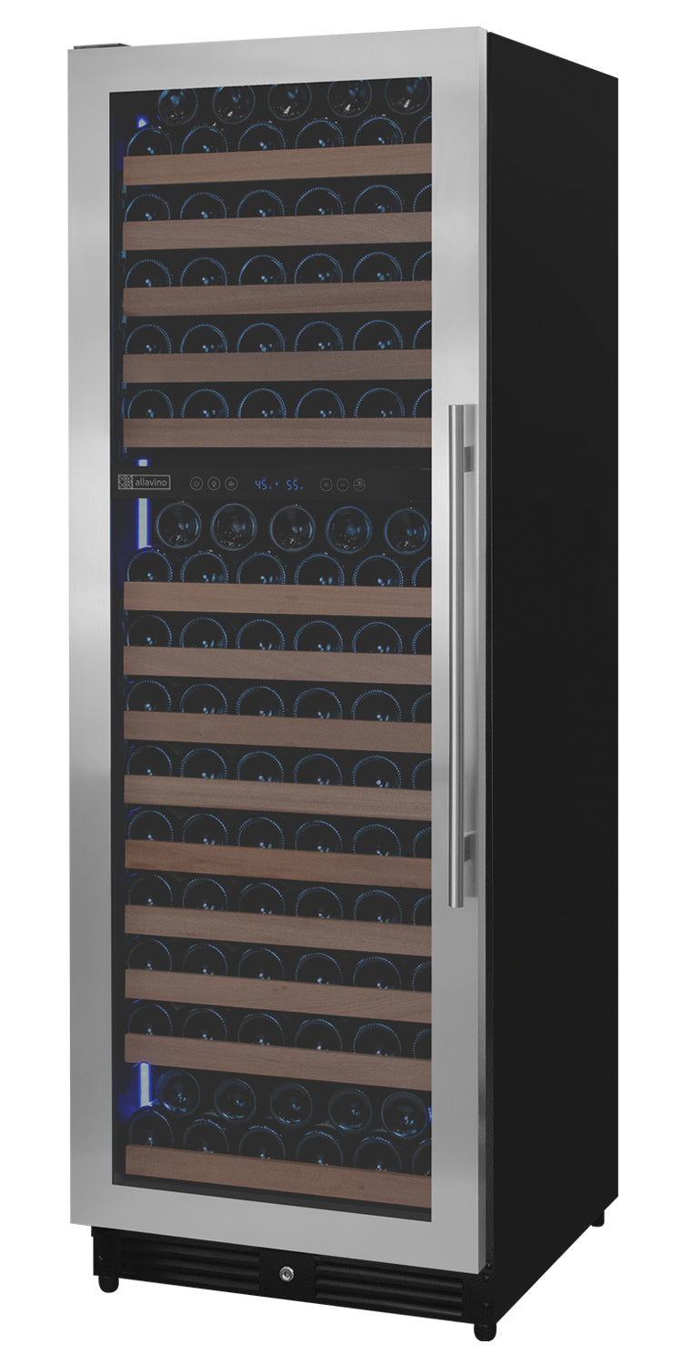 Allavino Reserva Series 172 Bottle Dual Zone Built-in Wine Refrigerator with Stainless Steel Door - Left Hinge AO VSW71LD-2SL