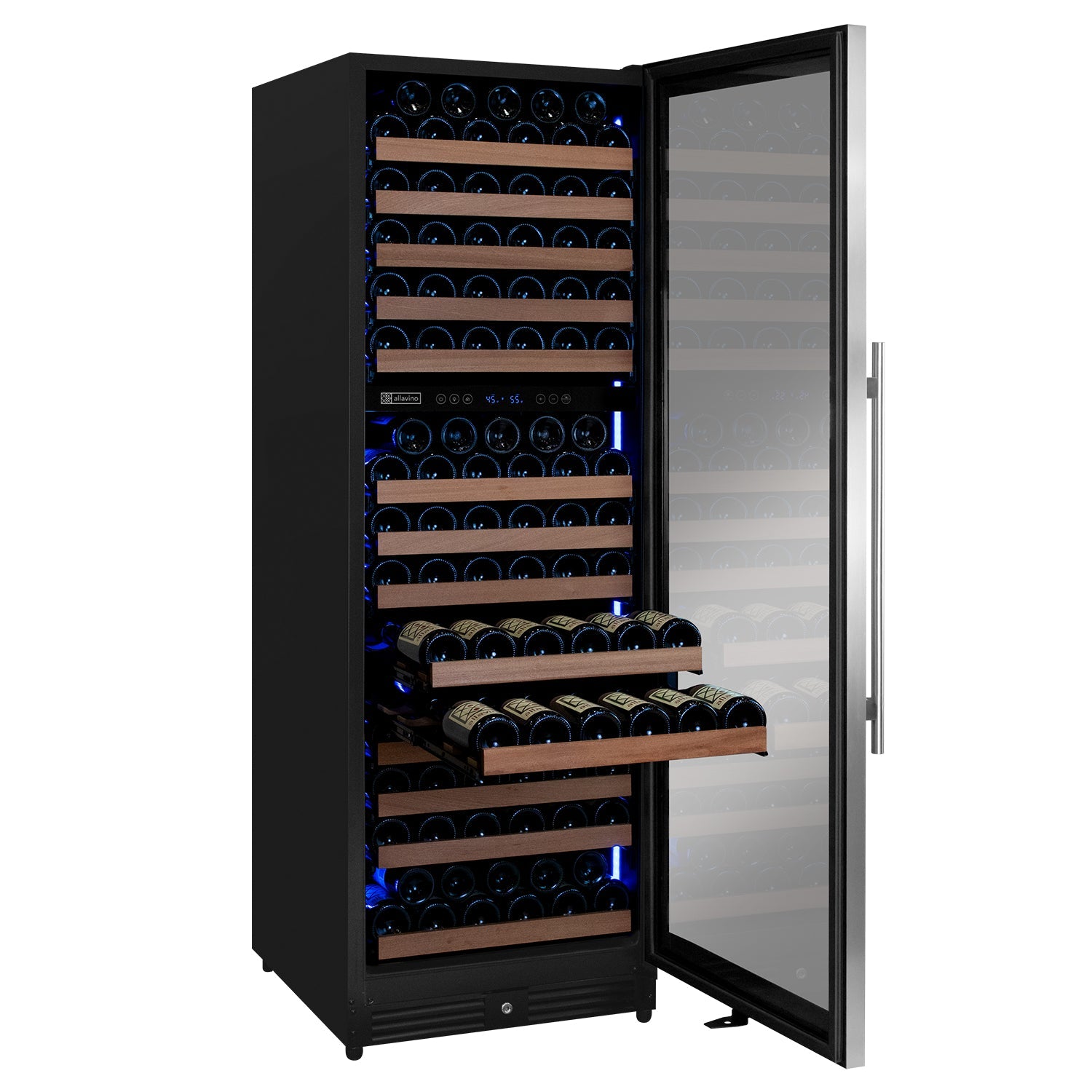 Allavino Reserva Series 172 Bottle Dual Zone Built-in Wine Refrigerator with Stainless Steel Door - Right Hinge AO VSW71LD-2SR
